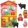 Headu - Montessori primul meu puzzle Scufita Rosie ce include 4 forme din lemn Headu - 2